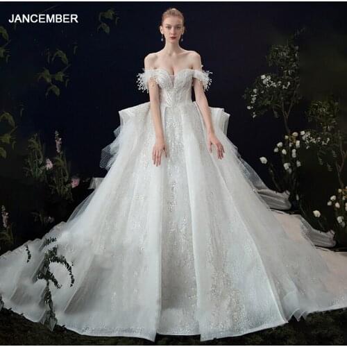 LDR72 Wedding Dress Tube Top 2021 New Bridal French Style Light Yarn Trailing Luxury Temperament V-neck Sexy Summer Dress