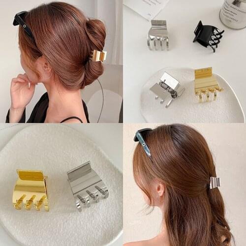 Retro Metal Shark Clip High Ponytail Fixed Artifact Grasping Clip High-Quality Temperament Hairpin Headgear