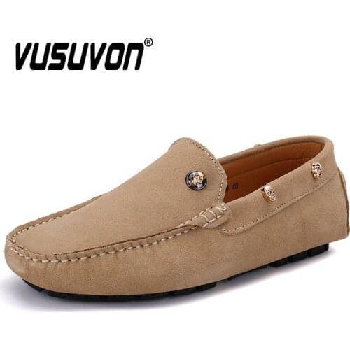 Leather Shoes Men Loafers Fashion Classic Skeleton Decor Casual Shoes Breathable Mens Flats Soft Moccasins Light Driving Shoes