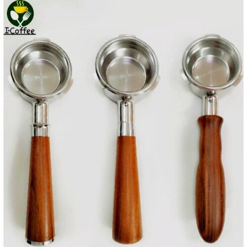 58mm Bottomless Three Ear Barsello and Lehehe Coffee Sets Detachable Solid Wood Stainless Steel Handle