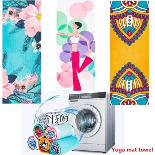 New Collapsible Microfiber Printed Yoga Blanket Printing Yoga Towel Non-slip Yoga Mat Sports Pilates Mat Soft Beach Towel