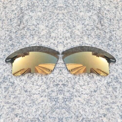 Wholesale E.O.S Polarized Enhanced Replacement Lenses for Oakley Fast Jacket XL Sunglasses -Bronze Gold Polarized Mirror