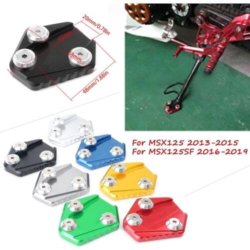 For Honda MSX125 2013-2015 MSX125SF 2016-2019 Motorcycle Kickstand Foot Side Stand Extension Enlarge Pad Support Plate