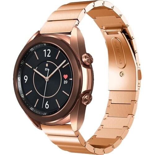 For Samsung Galaxy Watch 3 45mm 41mm Band Stainless Steel 22mm 20mm Watch Strap Bracelet Business Wristband For Active 2 40/44mm