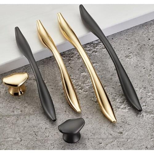 Dormitory Nordic Light Luxury Metal Cupboards Pure Copper Brass Handle Drawer Cabinet Small Handle Cabinet Door Golden