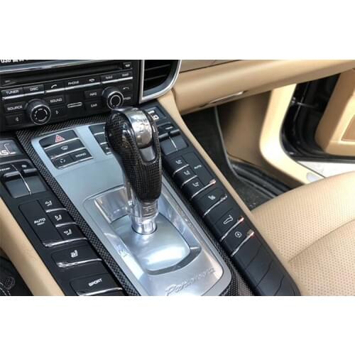 Fit for Porsches Macan Panamera carbon fiber shift knob gear shift paddle lever gear head handball