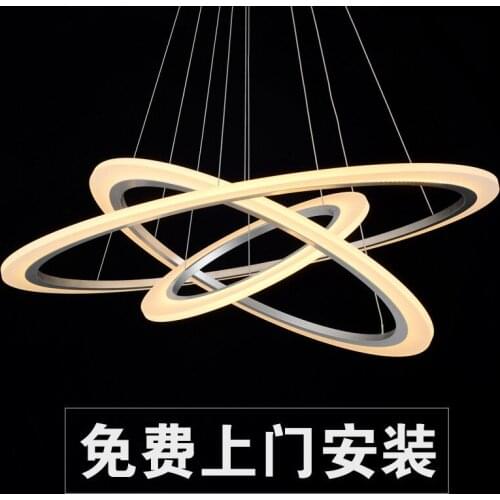 Modern/contemporary Chrome Feature For Led Acrylic Pendant Light Living Room / Bedroom / Dining Room hanging lamp