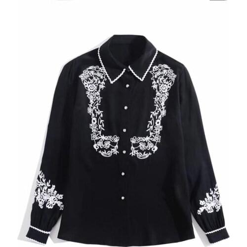 Yanluofsh Women's Shirts With Embroidery