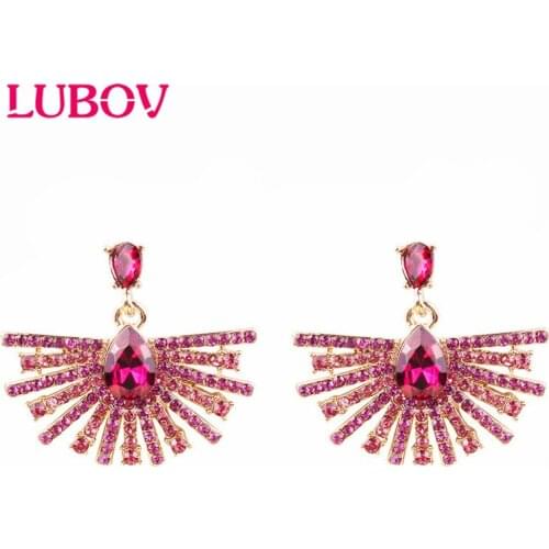 Sunshine Shaped Vintage Antique Golden Transparent Rhinestone Earrings For Women Bijoux Brincos Womens Christmas Gift 2018