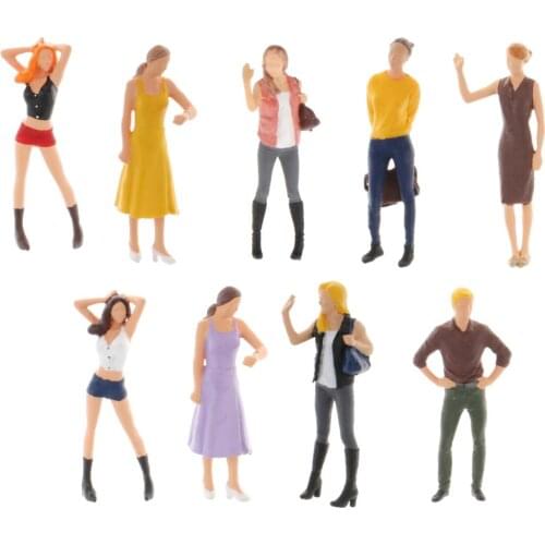 1/64 Hand Painted Model Figures Figurine Toys DIY Layout Scenery Table Decor