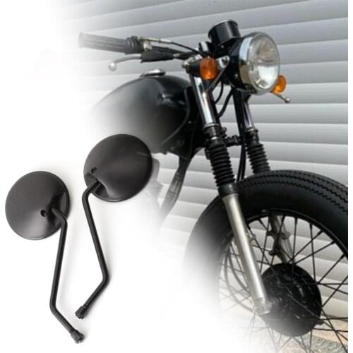 1Pair round motorcycle modified rear view mirror convex mirror for Honda Side Mirrors зеркала для мотоцикла зеркала на мотоцикл