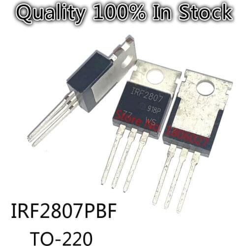 10PCS/LOT IRF2807PBF field effect tube IRF2807 N channel 75V 82A TO-220