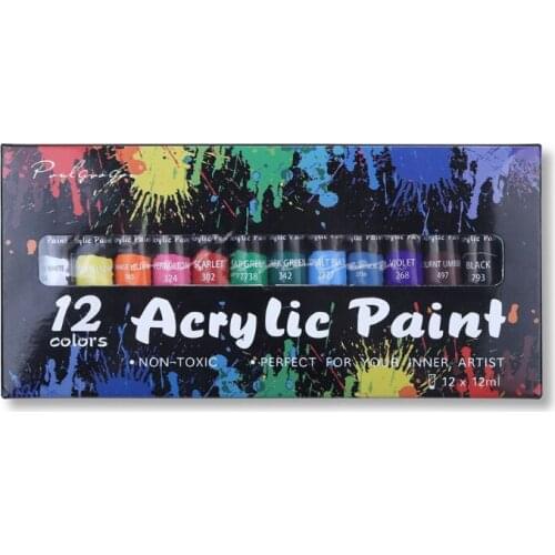 12/24 Colors Watercolor Acrylic Oil Painting Pigment for artists Drawing Ceramic U4LD