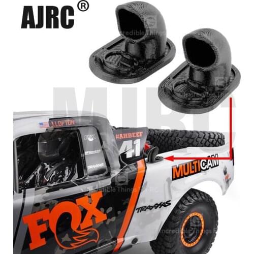 2PCS UDR Model Car Engine Exhaust Pipe 3D Printing Tail Exhaust Tube Air Intake for 1:7 UDR 1:6 LOSI RC Cars/Trucks Spare Parts