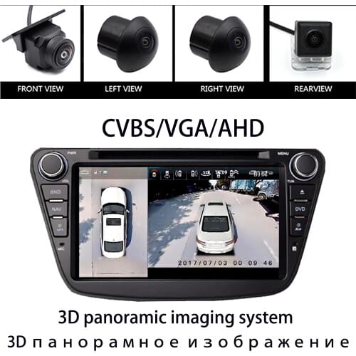 3D360 panoramic driving recorder 4CH DVR Recorder 3D panoramic image system 360 camera for car