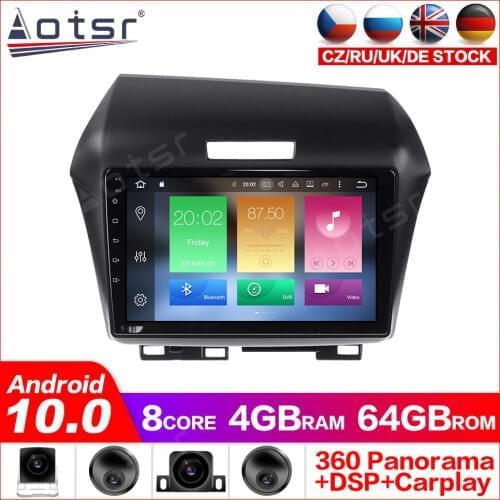 Android 10.0 GPS Navigation Radio DVD Player for Honda Jade 2010-2017 Video Player Stereo Headuint free Built in Carplay dsp