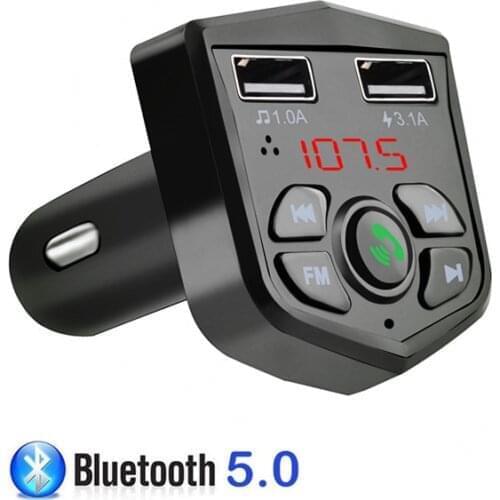 Car FM Transmitter Bluetooth 5.0 Car MP3 Player Dual USB Fast Charger 3.1A Wireless Handsfree Car Audio Receiver Car Accessorie