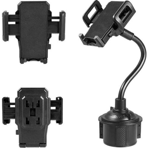 Drink Bottle Mount Holder Mobile Phone Universal Car Cup Mount Cell Phone Holder 360 Degrees Adjustable Gooseneck Phone Stand