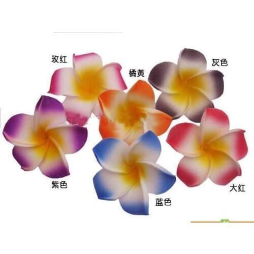 Hawaiian frangipani foam flower clips, Beach style hair clips,flower clips for ladies, mixed colors