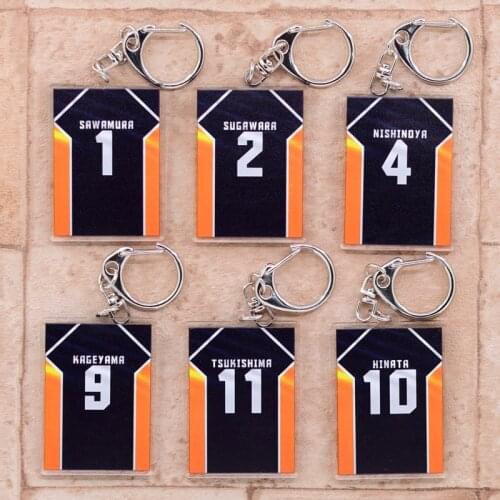 Haikyuu!! Keychain Series-2 Double Sided Acrylic Cartoon Key Chain Pendant Anime Accessories Keyring