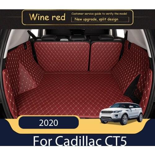 Leather Car Trunk Mat For Cadillac CT5 2020 Cargo Liner Accessories Interior Boot