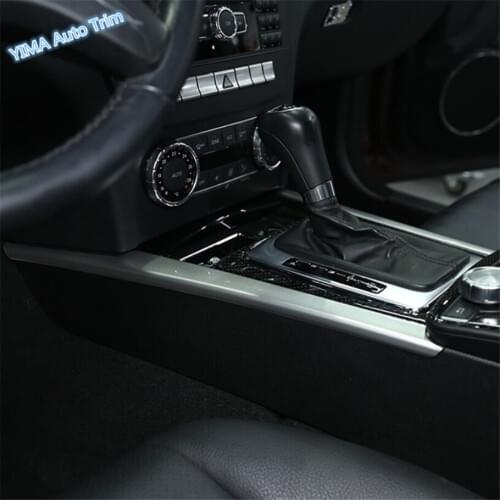 Lapetus Auto Styling Inside Stalls Gear Shift Box Strip Cover Kit Trim Fit For Mercedes Benz C CLASS W204 C180 C200 2009 - 2014