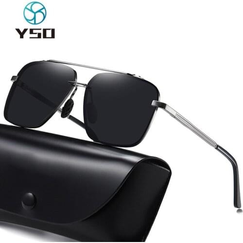 YSO Fashion Men Sunglasses Brand Designer New Sunglasses For Men Vintage Aluminum Polarized Sunglasses Driving Eyewear