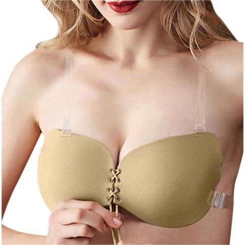 Invisible Bra Push Up Sexy Removable shoulder straps Sticky Bra Adhesive Backless Breast Enhancer For Women Wedding Dress Bras