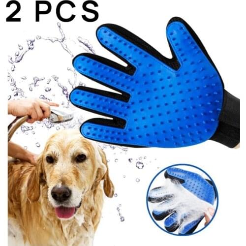 Dog Pet Grooming Glove Silicone Cats Brush Comb feather Gloves Dogs Bath Cleaning so soft Supplies