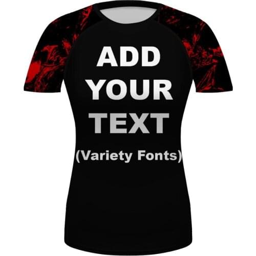 Custom Add Your Number Text Two Side Vibrant Creative Print Party Fitness Workout Graphic Holiday Sport shirt Rash Guards