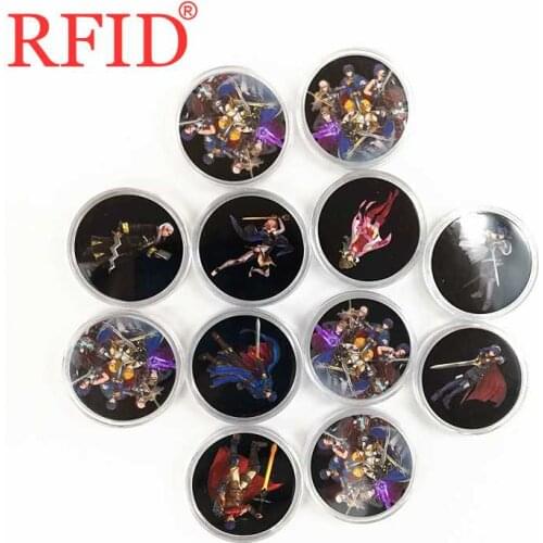 Full Set 12pcs Cartoon Animation Fire Emblem Game Collection Cool Exquisite NFC Round Cards Ntag215 Tags NS Switch WiiU 3DS