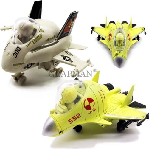 Q Version 4D Plastic Assemble Airplane F16 F18 Fighter 9cm Cute Mini Helicopter Toy For Children