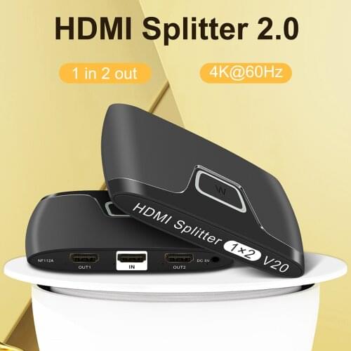 HDMI Splitter Converter Video Splitter 1x2/4 1 In 4 Out 4K30Hz HDMI 1.4 VIdeo Converter 1080P Dual Display for HDTV DVD PS3 Xbox