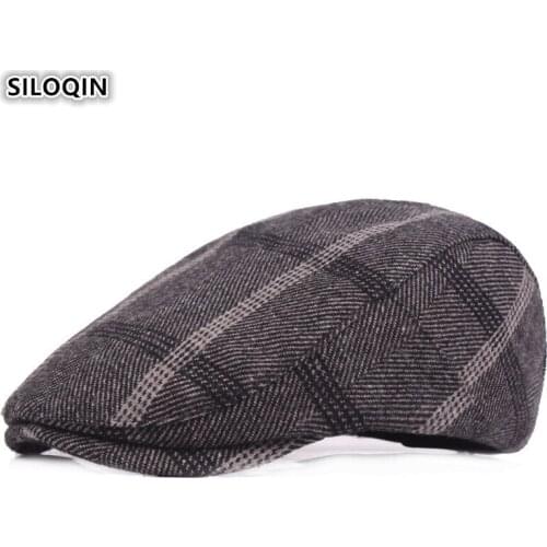SILOQIN Adjustable Autumn And Winter Cotton Mens Beret Gorras Woman Literary Youth Artist Retro Leisure Tongue Cap Snapback