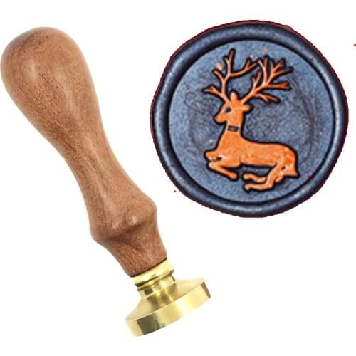 Merry Christmas New Year wax seal snowman wood handle wax,DIY Scrapbooking wax stamp copper head,Vintage and high quality12