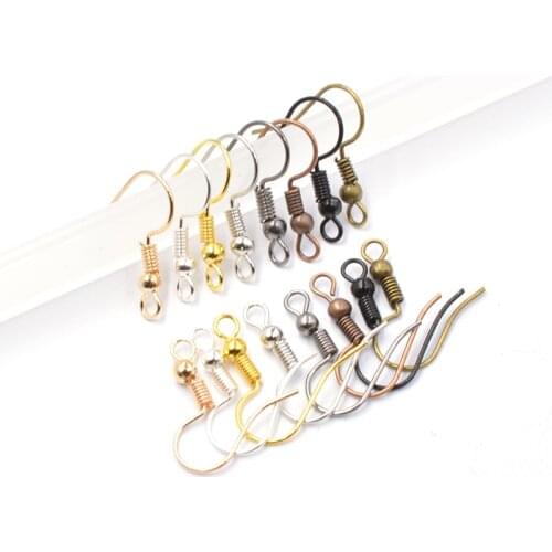 100pcs/lot 8 color Earring Findings Earrings Clasps Hooks Fittings DIY for DIY Jewelry Making Supplies Accessories