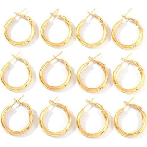 12Pcs/Set Fashion Women Circle Dangle Piercing Party Jewelry Gift