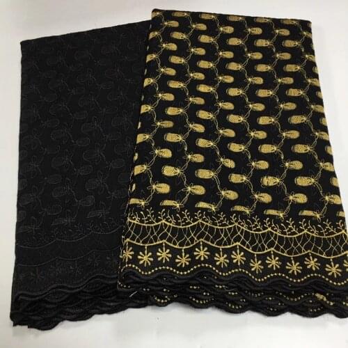 2.5+2.5yard Cotton Dry Lace Nigerian Cotton Lace Fabric African Swiss Voile Lace High Quality Swiss Voile Lace In Switzerland