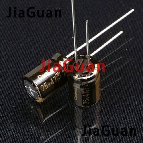 20pcs NEW ELNA ROA Cerafine 47uF/25V 8X11.5MM 25v 47uf audio electrolytic capacitor 47UF 25V Black gold 25V47UF