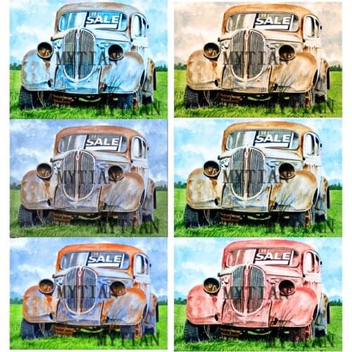 2019 Diamond Painting Full Square/round Drill Mosaic Car Scenery Handmade Picture Of Rhinestone Cross Stitch Decoration