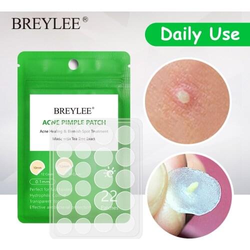 BREYLEE 22pcs Acne Pimple Patch Day Night Use Sticker Skin Care Acne Treatment Stickers Serum Face Acne Cream Essence Sheet Care