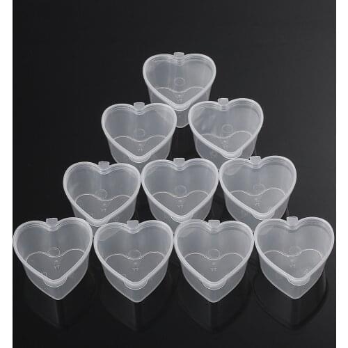 25 Pcs Pigment Paint Box Hinged Lids Takeaway Sauce Cup Plastic Disposable Food Containers Storage Box Cosmetic Organizer