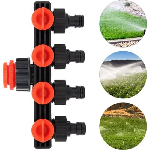 4-way Garden Irrigation Tap Hose Splitter Distributor Garden Drip Watering 4/7 8/11 Hose Fittings Pipe Connector Irrigation Tool