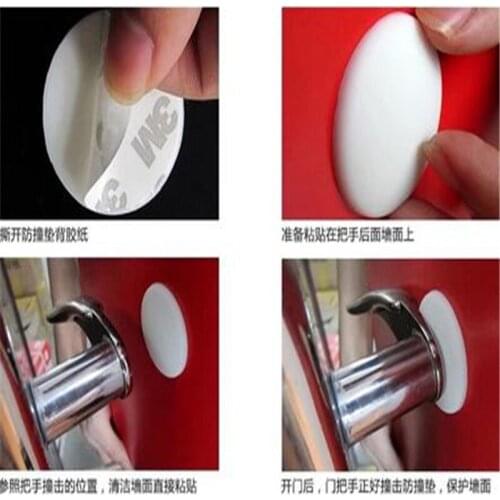 500 x 3D Car Wall Stickers Rubber Door Handle Knob Crash Pad Wall Protector Self Adhesive Bumper Stickers