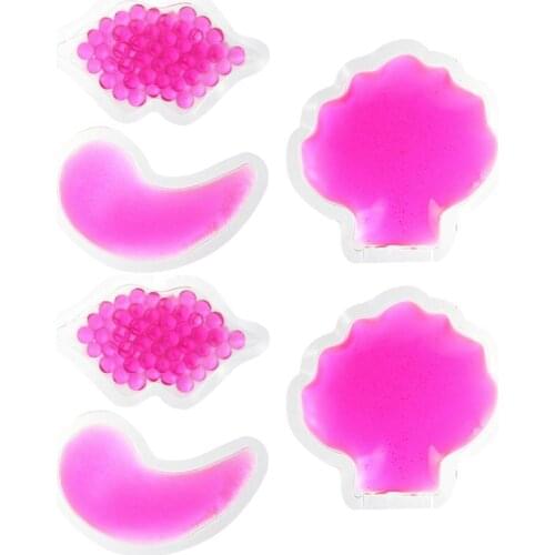 6pcs Face Ice Pack Cold Hot Gel Packs Face Eye Lip Gel Therapy Pack Cosmetic Eye Lip Ice Pack Facial Skin Care Tools