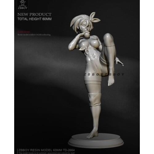 60mm 1/24 Resin model kits figure beauty colorless and self-assembled TD-2664