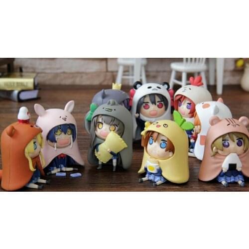 9pcs/lot 8cm pvc Japanese anime figure lovelive cosplay Himouto Q version action figure collectible model toys brinquedos