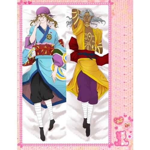 Anime Cartoon Mononoke Double Bolster Hugging Pillow Case Pillow Cover Pillowcase Peach Skin 2 Way No.65011