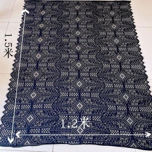 Black lashes lace thick embroidery hollow lace skirt cheongsam dress cloth fabric