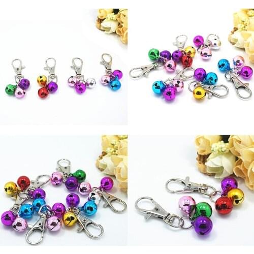 Coloured Pet Dog Bell Cat Animal Collar Clothe Charming Lobster Clasp Decor